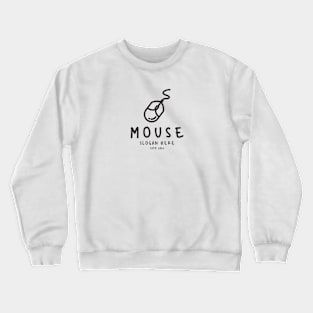 Mouse Icon Vintage Simple Line Art Crewneck Sweatshirt